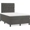 vidaXL Sommier à lattes de lit et matelas gris foncé 120x190cm velours