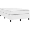 vidaXL Sommier à lattes de lit avec matelas blanc 120x190cm similicuir