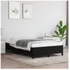 vidaXL Cadre de lit noir 120x190 cm tissu
