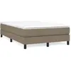 vidaXL Sommier à lattes de lit avec matelas taupe 120x190 cm tissu