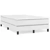vidaXL Sommier à lattes de lit avec matelas blanc 120x190cm similicuir