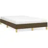 vidaXL Cadre de lit marron foncé 120x190 cm tissu