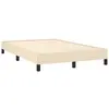 vidaXL Cadre de lit crème 120x190 cm tissu