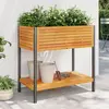vidaXL Jardinière et étagère 80x45x80 cm bois massif d'acacia et acier