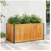 vidaXL Jardinière 85x45x44 cm bois massif d'acacia et acier