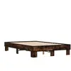 VIDAXL Bedframe bewerkt hout metaal gerookt eikenkleurig 140x190 cm845899