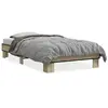 vidaXL Cadre de lit chêne sonoma 75x190 cm bois d'ingénierie et métal