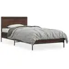 VIDAXL Bedframe bewerkt hout en metaal bruin eikenkleurig 90x190 cm845566