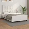 vidaXL Cadre de lit avec tête de lit blanc 120x190 cm similicuir