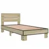 VidaXL Bedframe bewerkt hout en metaal sonoma eikenkleurig 90x190 cm845753