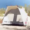 vidaXL Tente de plage 2 personnes gris libération rapide imperméable
