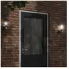 vidaXL Applique murale d'extérieur avec capteur noir acier inoxydable