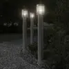 vidaXL Lampadaire d'extérieur et sortie argenté 110cm acier inoxydable