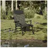 vidaXL Chaise de pêche avec accoudoir pliable camouflage