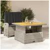 vidaXL Ensemble à manger de jardin et coussins 2 pcs gris rotin