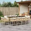 vidaXL Ensemble à manger de jardin et coussins 13 pcs beige