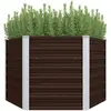 vidaXL Ensemble à manger de jardin et coussins 17 pcs marron rotin