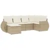vidaXL Salon de jardin avec coussins 6 pcs beige résine tressée