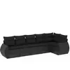 vidaXL Salon de jardin 6 pcs avec coussins noir résine tressée