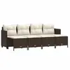 vidaXL Salon de jardin avec coussins 5 pcs marron résine tressée