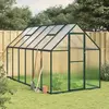 vidaXL Serre avec cadre de base vert 334x169x195 cm aluminium