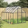 vidaXL Serre avec cadre de base anthracite 334x169x195 cm aluminium