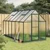 vidaXL Serre avec cadre de base vert 334x169x202 cm aluminium