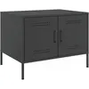 vidaXL Table basse noir 68x50x50,5 cm acier laminé à froid