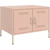 vidaXL Table basse rose 68x50x50,5 cm acier laminé à froid