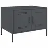vidaXL Table basse anthracite 68x50x50,5 cm acier laminé à froid