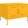 vidaXL Table basse jaune moutarde 68x50x50,5 cm acier laminé à froid