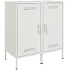 vidaXL Vidaxl Buffets 2 Pcs Blanc 36x39x79 Cm Acier