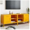 vidaXL Meubles TV 2 pcs jaune moutarde 68x39x50,5 cm acier