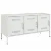 vidaXL Meuble TV blanc 100,5x39x50,5 cm acier
