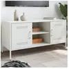 vidaXL Meuble TV blanc 100,5x39x50,5 cm acier