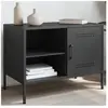 vidaXL Meuble TV noir 68x39x50,5 cm acier