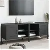 vidaXL Meubles TV 2 pcs noir 68x39x50,5 cm acier
