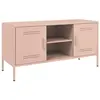 vidaXL Meuble TV rose 100,5x39x50,5 cm acier