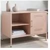 vidaXL Meuble TV rose 68x39x50,5 cm acier