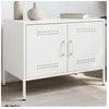 vidaXL Meuble TV blanc 68x39x50,5 cm acier