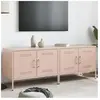 vidaXL Meubles TV 2 pcs rose 68x39x50,5 cm acier