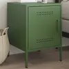 vidaXL Table de chevet vert olive 36x39x50,5 cm acier