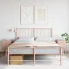 vidaXL Tables de chevet 2 pcs rose 36x39x50,5 cm acier