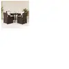 vidaXL Ensemble à manger de jardin 5 pcs et coussins marron poly rotin