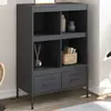 vidaXL Vidaxl Buffet Haut Anthracite 68x39x101,5 Cm Acier