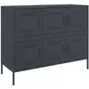 vidaXL Buffet anthracite 100,5x39x79 cm acier laminé à froid