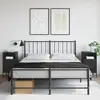 vidaXL Tables de chevet 2 pcs noir 36x39x68 cm acier laminé à froid
