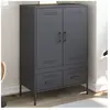 Buffet haut anthracite 68x39x101,5 cm acier laminé à froid Vidaxl Anthracite
