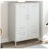 vidaXL Buffet haut blanc 68x39x101,5 cm acier laminé à froid