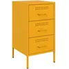 vidaXL Table de chevet jaune moutarde 36x39x68 cm acier laminé à froid
